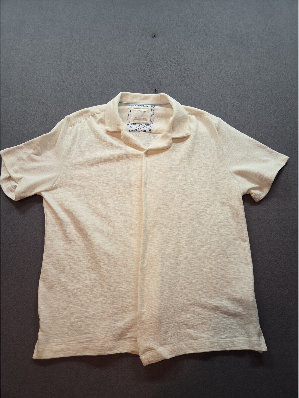 Cactus Man Ricky Singh Men's L Woven Textured White Button-Up Shirt